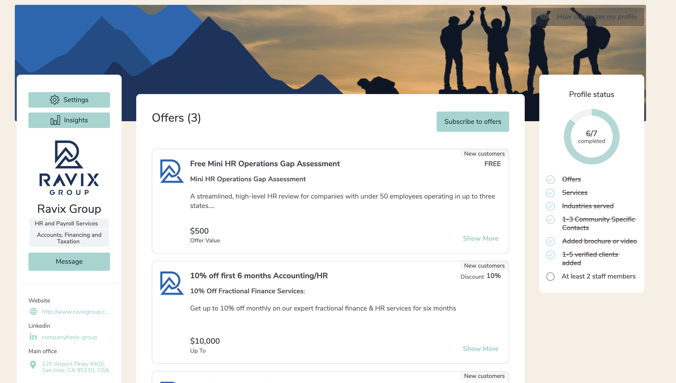 Exclusive partner directory interface